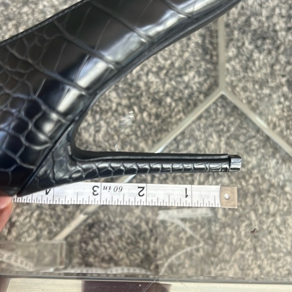 NIB BooHoo Snakeskin Black Wide Fit Cut Out Pump, 7 - Picture 10 of 13